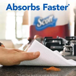 Scott Choose-A-Sheet Kitchen Roll Paper Towels, 1-ply, 102 Sheets/Roll, 6 Mega Rolls/Pack (16447/55413)