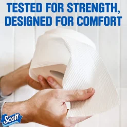 Scott Comfort Plus Mega Toilet Paper, 1-ply, White, 462 Sheets/Roll, 36 Rolls/Case (54262)