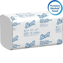 Scott Control Plus+ Slimfold Recycled Multifold Paper Towels, 1-ply, 90 Sheets/Pack, 24 Packs/Carton (04442)