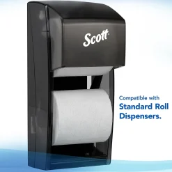 Scott Essential 1-Ply Standard Toilet Paper, White, 1210 Sheets/Roll, 80 Rolls/Carton (05102)