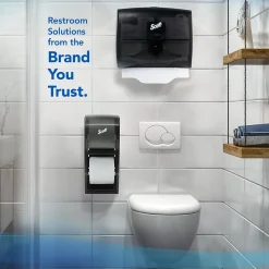 Scott Essential 1-Ply Standard Toilet Paper, White, 1210 Sheets/Roll, 80 Rolls/Carton (05102)