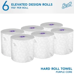 Scott Essential Recycled Hardwound Paper Towels, 1-ply, 950 ft./Roll, 6 Rolls/Carton (02001)