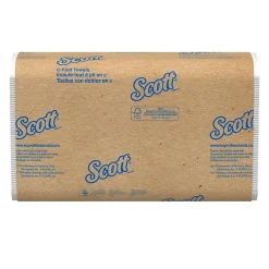 Scott Essential Recycled C-Fold Paper Towels, 1-ply, 200 Sheets/Pack, 12 Packs/Carton (01510)