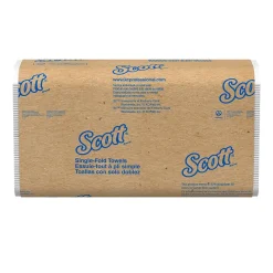 Scott Essential Recycled Single Fold Paper Towels, 1-ply, 250 Sheets/Pack, 16 Packs/Carton (01700)