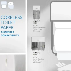 Scott Essential Recycled Coreless Toilet Paper, 2-ply, White, 1000 Sheets/Roll, 36 Rolls/Case (04007)