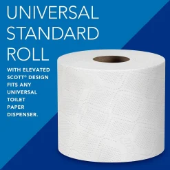 Scott Essential Recycled Toilet Paper, 2-ply, White, 473 Sheets/Roll, 80 Rolls/Case (13217)
