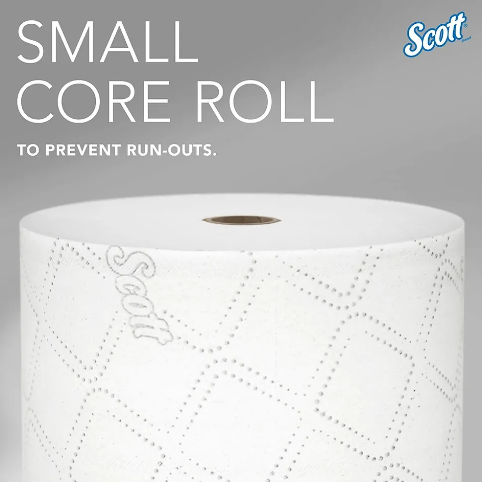 Scott Pro 2-Ply Small Core Standard Toilet Paper, White, 1100 Sheets/Roll, 36 Rolls/Carton (47305)