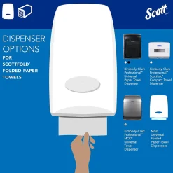 Scott Pro Recycled Multifold Paper Towels, 1-ply, 175 Sheets/Pack (01980)