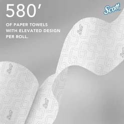 Scott Pro Slimroll Recycled Hardwound Paper Towels, 1-ply, 580 ft./Roll, 6 Rolls/Carton (47032)