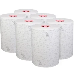 Scott Pro Slimroll Recycled Hardwound Paper Towels, 1-ply, 580 ft./Roll, 6 Rolls/Carton (47032)