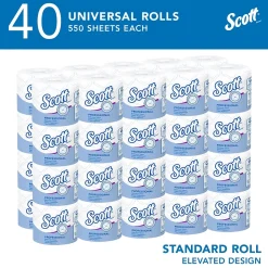 Scott Professional Toilet Paper, 2-Ply, White, 550 Sheets/Roll, 40 Rolls/Carton (48040)