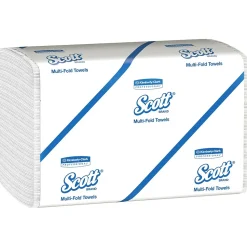 Scott Recycled Multifold Paper Towels, 1-ply, 250 Sheets/Pack, 16 Packs/Carton (8009)