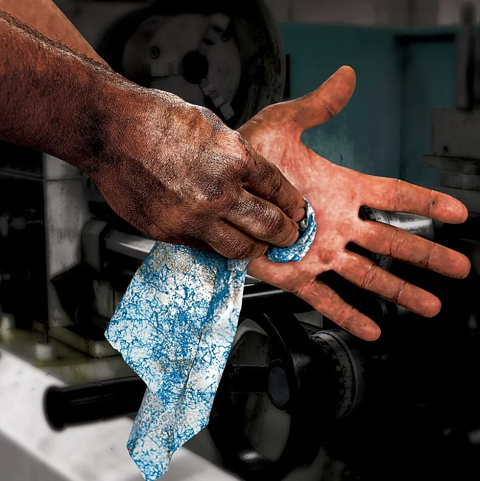 Scrubs SCRUBS Cleaning Towels, 10" x 12", White/Blue, 2.14 lbs., 72 Sheets/Pack, 72 Towels/Pack (ITW42272)