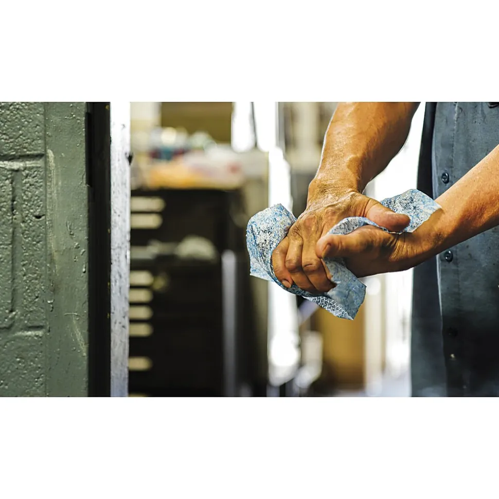 Scrubs SCRUBS Cleaning Towels, 10" x 12", White/Blue, 2.14 lbs., 72 Sheets/Pack, 72 Towels/Pack (ITW42272)