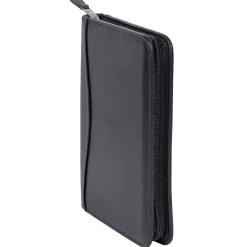 Scully Leather Padfolio with Zipper Closure, Black (5019Z-11-24-F)