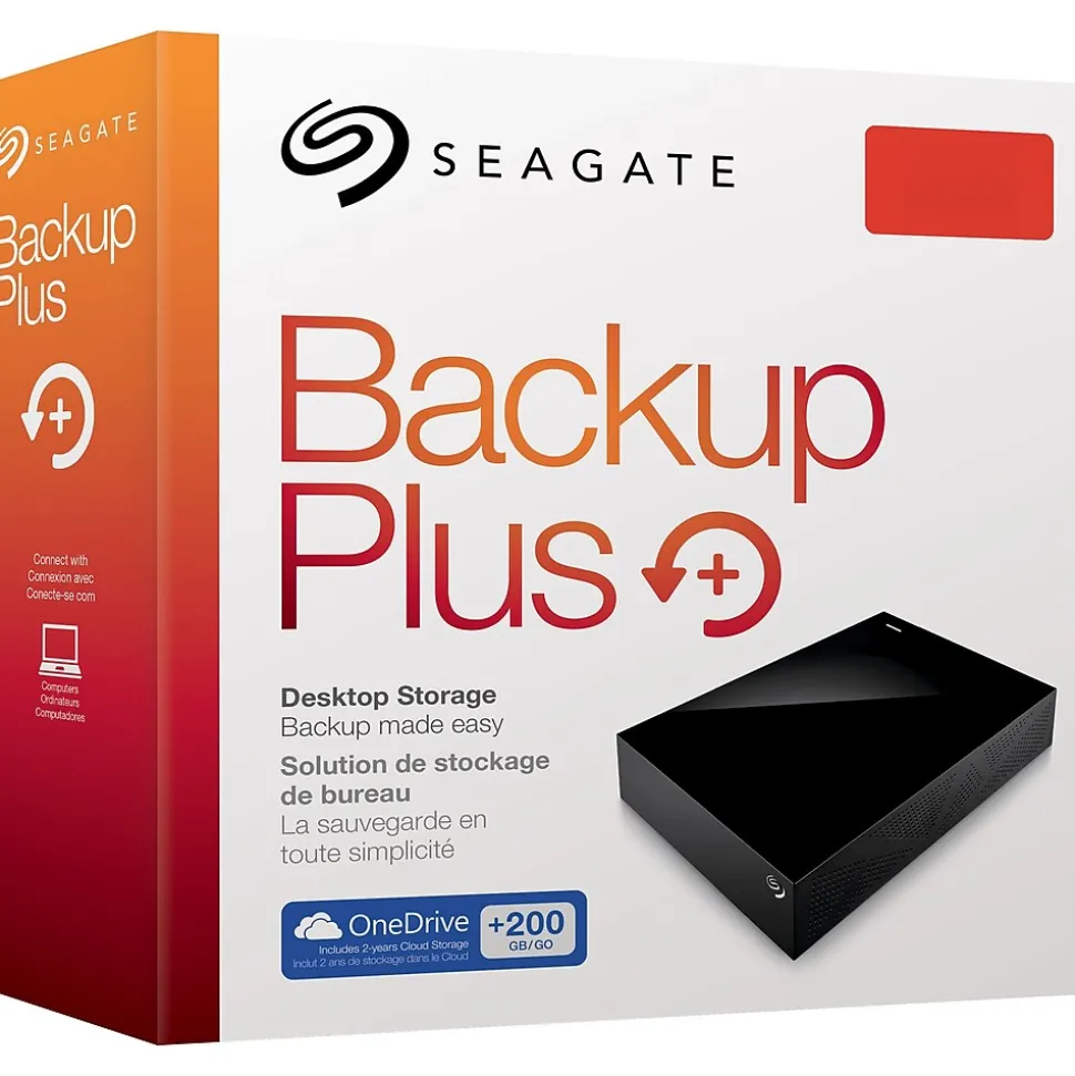 Seagate Backup Plus 5TB External USB 3.0 Hard Drive, Black (STDT5000100)