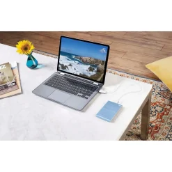 Seagate One Touch 2TB External Hard Drive Slim Portable HDD USB 3.0 / USB 2.0, Blue (STKB2000402)