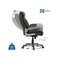 Sealy Posturepedic Axel Swivel Executive Office Chair, Dark Grey (64626)