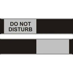 Seco Adhesive Do Not Disturb Sliding Sign, 10" x 2", Black/Gray (BA104)