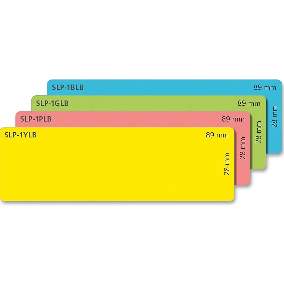 Seiko® Self-Adhesive Address Labels, 130 Labels Per Roll, Assorted Colors, 1 1/8"H x 3 1/2"W, 520/Bx