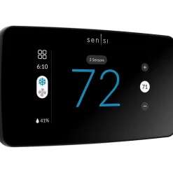 Sensi Touch 2 Smart Programmable Wi-Fi Thermostat, Works with Alexa, Black Beveled Edge (ST76)