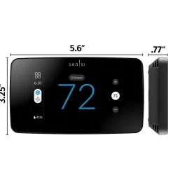 Sensi Touch 2 Smart Programmable Wi-Fi Thermostat, Works with Alexa, Black Beveled Edge (ST76)