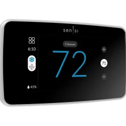 Sensi Touch 2 Smart Programmable Wi-Fi Thermostat, Works with Alexa, White Beveled Edge (ST76W)