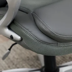 Serta Amplify Ergonomic Faux Leather Swivel Executive Chair, Light Gray (43673C)