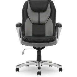 Serta Amplify Ergonomic Faux Leather/Mesh Swivel Executive Chair, Gray (43673A)