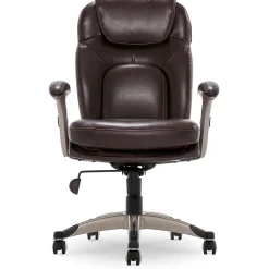 Serta Back in Motion Bonded Leather Executive Office Chair, Frye Chocolate (44187)