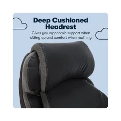 Serta Big & Tall Ergonomic Bonded Leather Swivel Executive Chair, Black (44954)