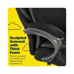 Serta Big & Tall Ergonomic Bonded Leather Swivel Executive Chair, Black (44954)