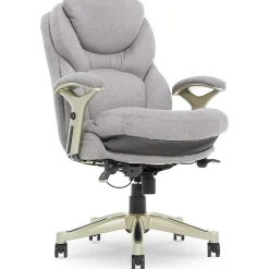 Serta Claremont Ergonomic Fabric Swivel Executive Chair with Back in Motion Technology, Light Gray (44186D)