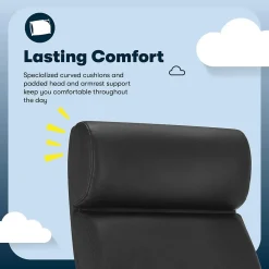 Serta Comfort Big & Tall Ergonomic Bonded Leather Swivel Executive Chair, Black (CHR10131A)