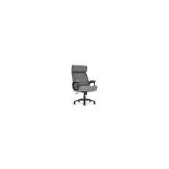 Serta Comfort Big & Tall Ergonomic Bonded Leather Swivel Executive Chair, Gray (CHR10131C)