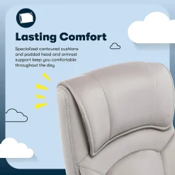 Serta Comfort Classic Ergonomic Velvet Fabric Swivel Executive Chair, Taupe (CCHR10005B)