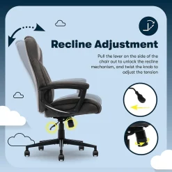 Serta Comfort Eco Ergonomic Velvet Fabric Swivel Executive Chair, Brown (CCHR10006D)