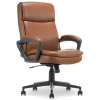 Serta Comfort Ergo Ergonomic Bonded Leather Swivel Executive Chair, Cognac (CCHR10016A)