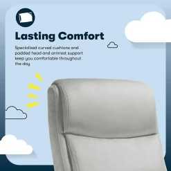 Serta Comfort Ergo Ergonomic Velvet Fabric Swivel Executive Chair, Gray (CCHR10016C)
