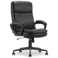 Serta Comfort Ergo Ergonomic Bonded Leather Swivel Executive Chair, Black (CCHR10016B)