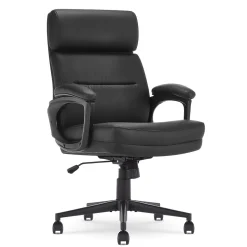 Serta Comfort Ergonomic Bonded Leather Swivel Executive Chair, Black (CHR10130A)