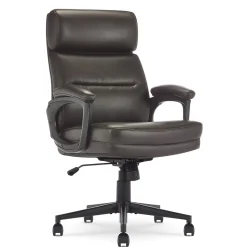 Serta Comfort Ergonomic Bonded Leather Swivel Executive Chair, Brown (CHR10130B)