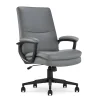 Serta Comfort Modern Ergonomic Bonded Leather Swivel Executive Chair, Gray (CHR10132C)
