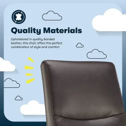 Serta Comfort Modern Ergonomic Bonded Leather Swivel Executive Chair, Brown (CHR10132B)