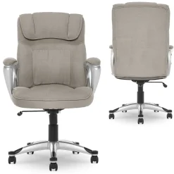 Serta Cyrus Ergonomic Fabric Swivel Executive Chair, Glacial Gray (47910)