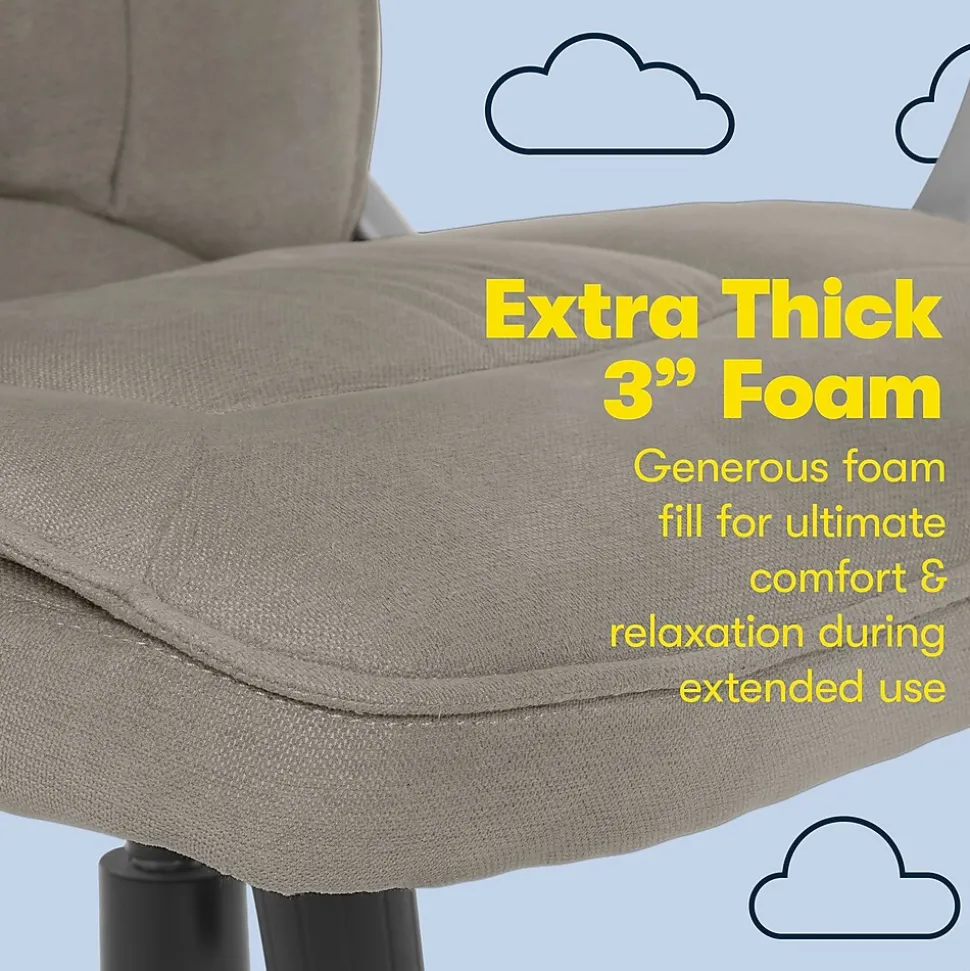 Serta Cyrus Ergonomic Fabric Swivel Executive Chair, Glacial Gray (47910)