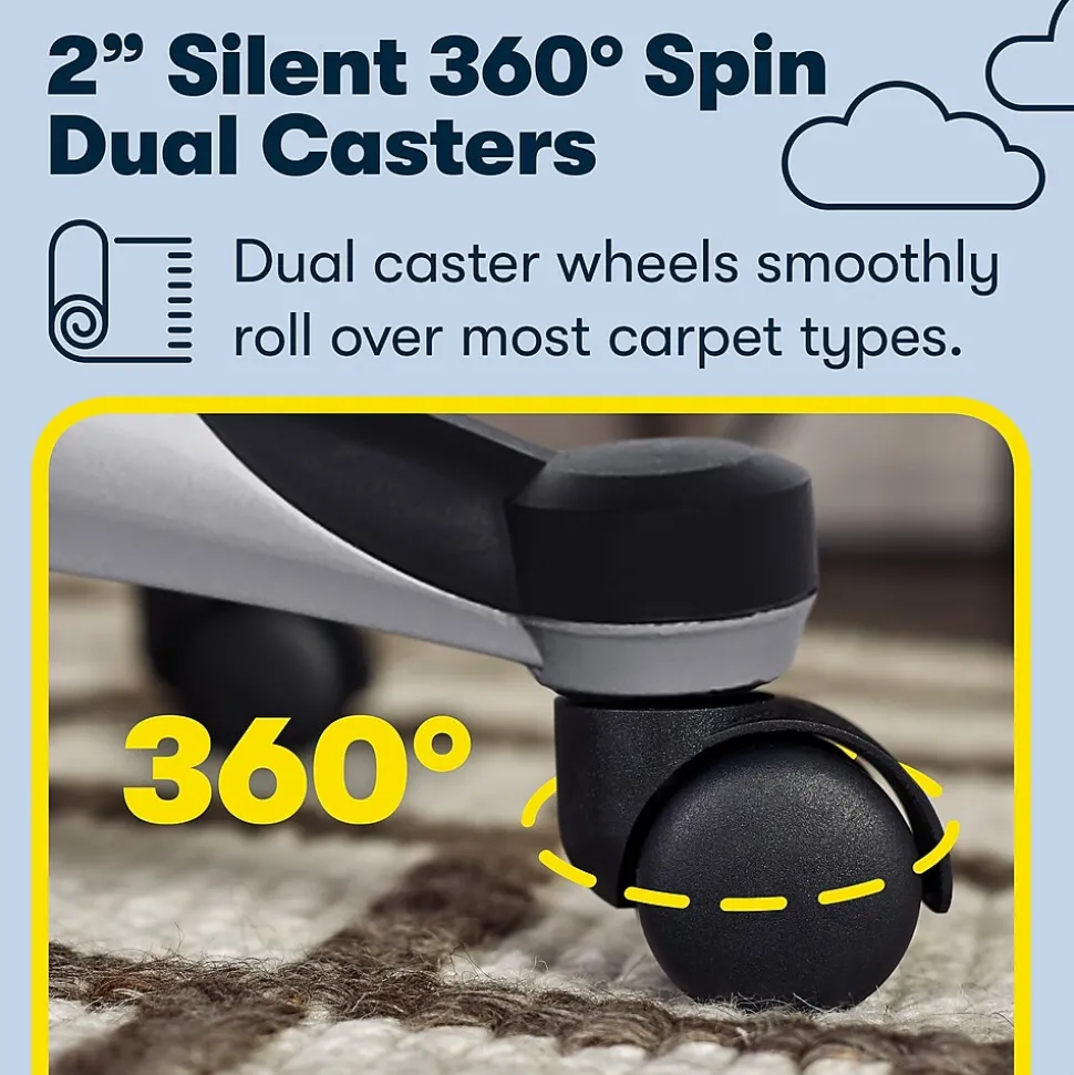 Serta Cyrus Ergonomic Fabric Swivel Executive Chair, Glacial Gray (47910)