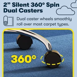 Serta Essentials Armless Ergonomic Bonded Leather/Mesh Swivel Task Chair, Gray (48740A)