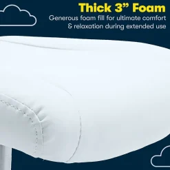 Serta Essentials Armless Ergonomic Bonded Leather/Mesh Swivel Task Chair, Blue (48740D)