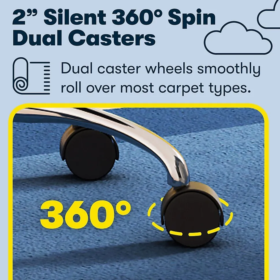 Serta Essentials Armless Ergonomic Bonded Leather/Mesh Swivel Task Chair, Black (48740)